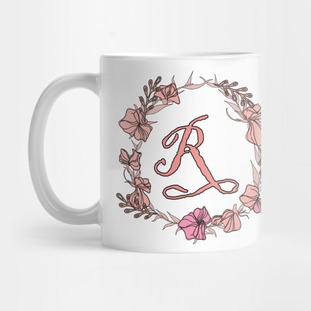 Letter R Rose Pink Initial Monogram - Letter r by Tilila